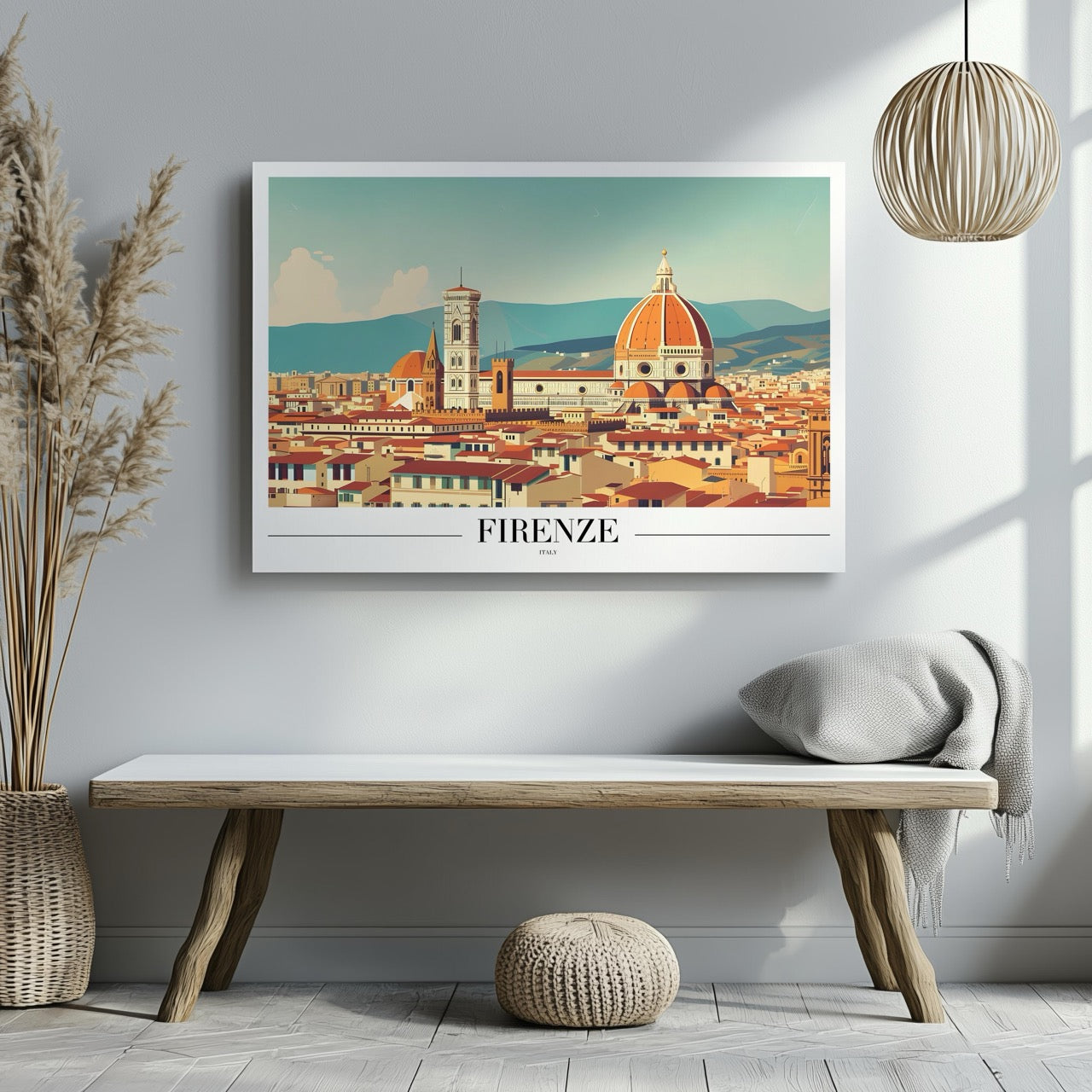 Timeless Firenze Italy World Travel - Framed Canvas Wall Art Print | House Prints