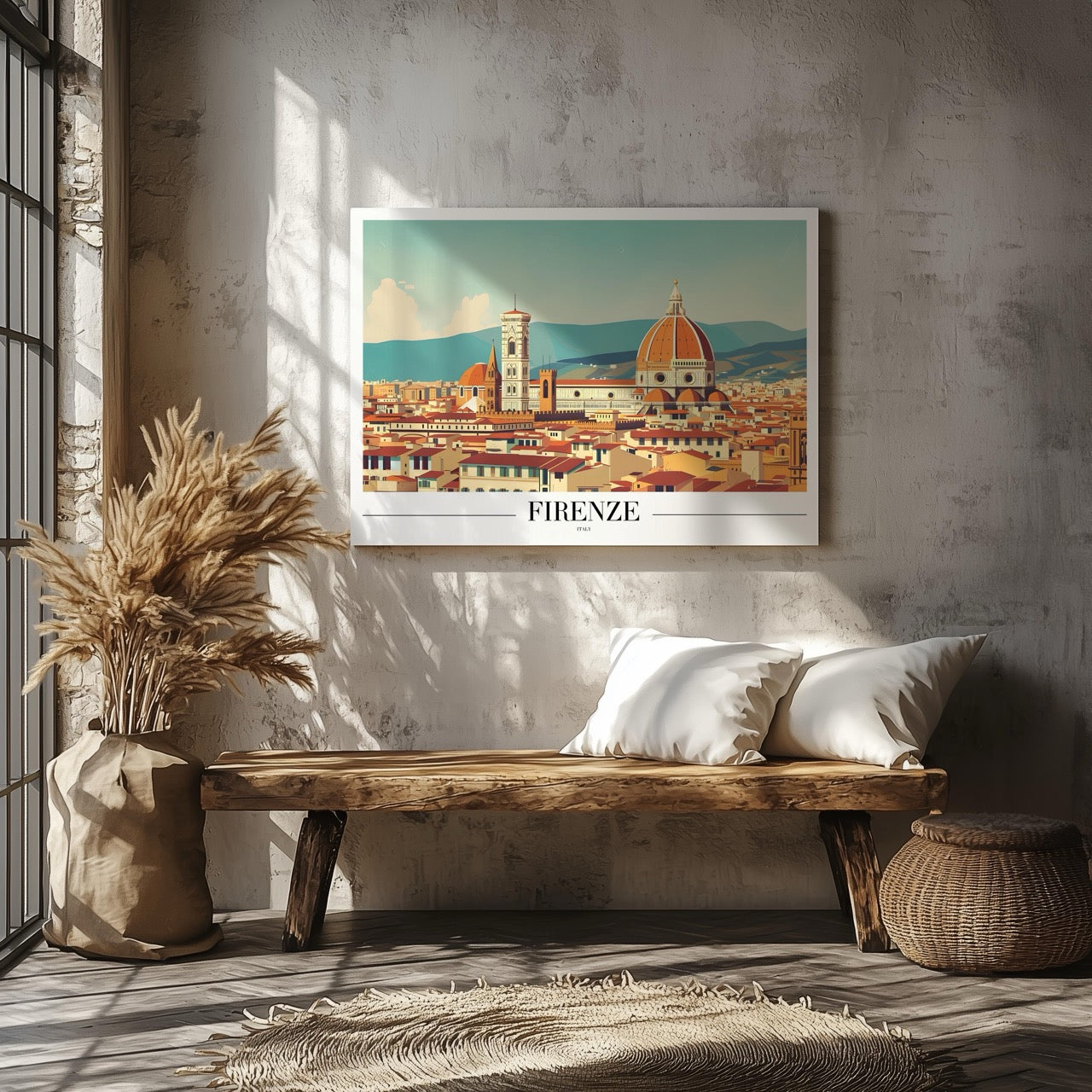 Timeless Firenze Italy World Travel - Framed Canvas Wall Art Print | House Prints