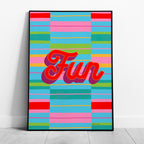 Fun Stripe Hype 6 - Seta Zakian - Rolled Poster Wall Art Print | House Prints