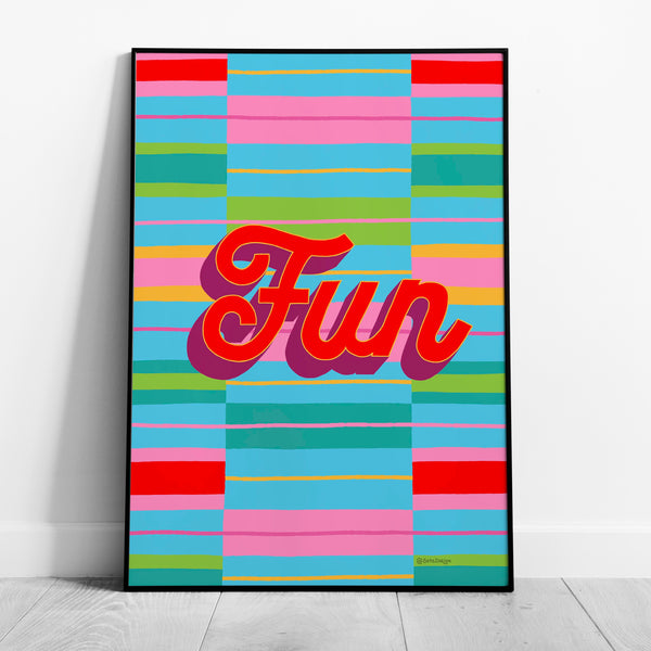 Fun Stripe Hype 6 - Seta Zakian - Rolled Poster Wall Art Print | House Prints