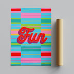 Fun Stripe Hype 6 - Seta Zakian - Rolled Poster Wall Art Print | House Prints
