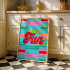 Fun Stripe Hype 6 - Seta Zakian - Rolled Poster Wall Art Print | House Prints