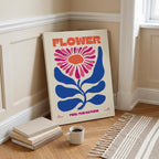 Feel The Nature Abstract Flower Power - Framed Canvas Wall Art Print