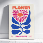 Feel The Nature Abstract Flower Power - Framed Canvas Wall Art Print