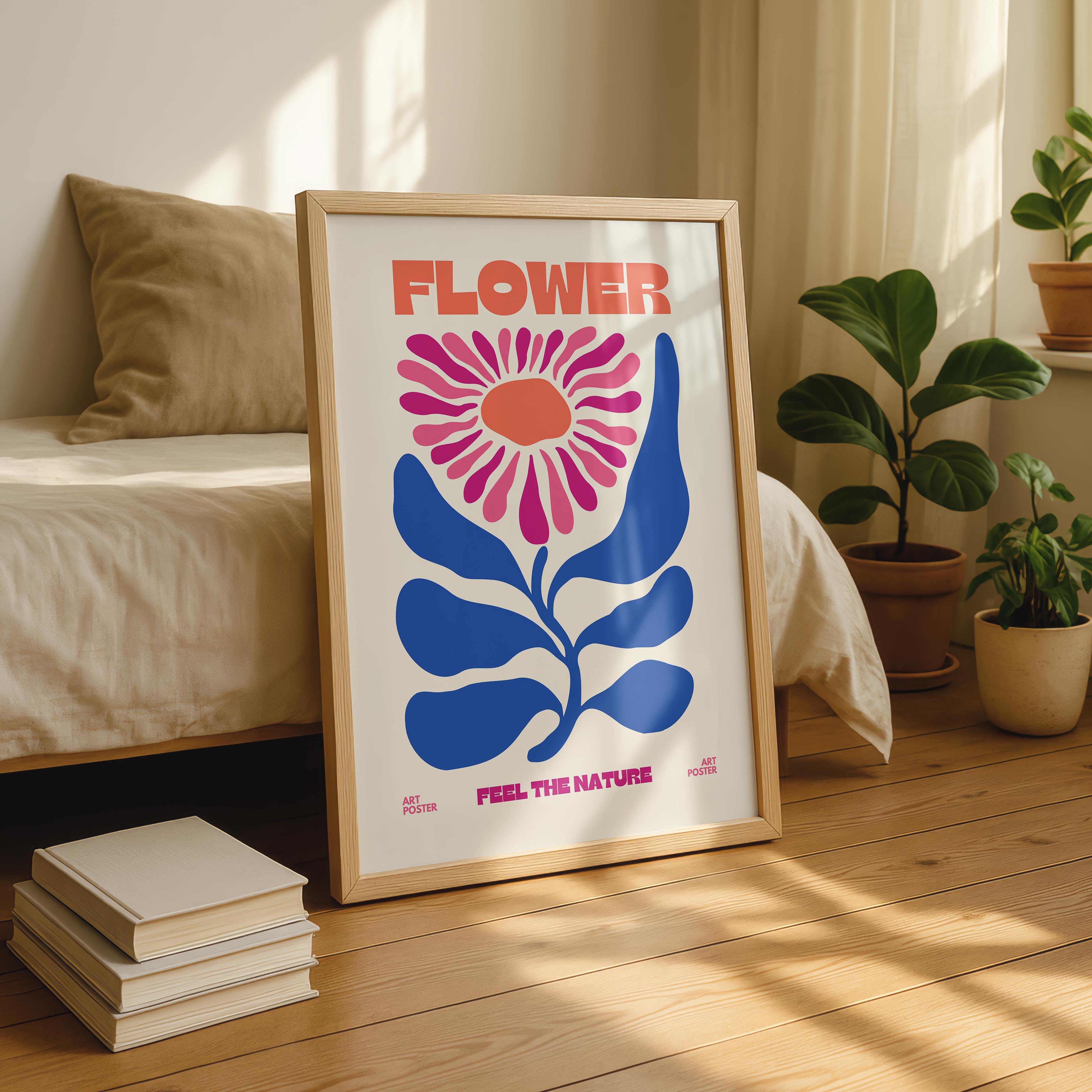 Feel The Nature Abstract Flower Power - Rolled Poster Wall Art Print