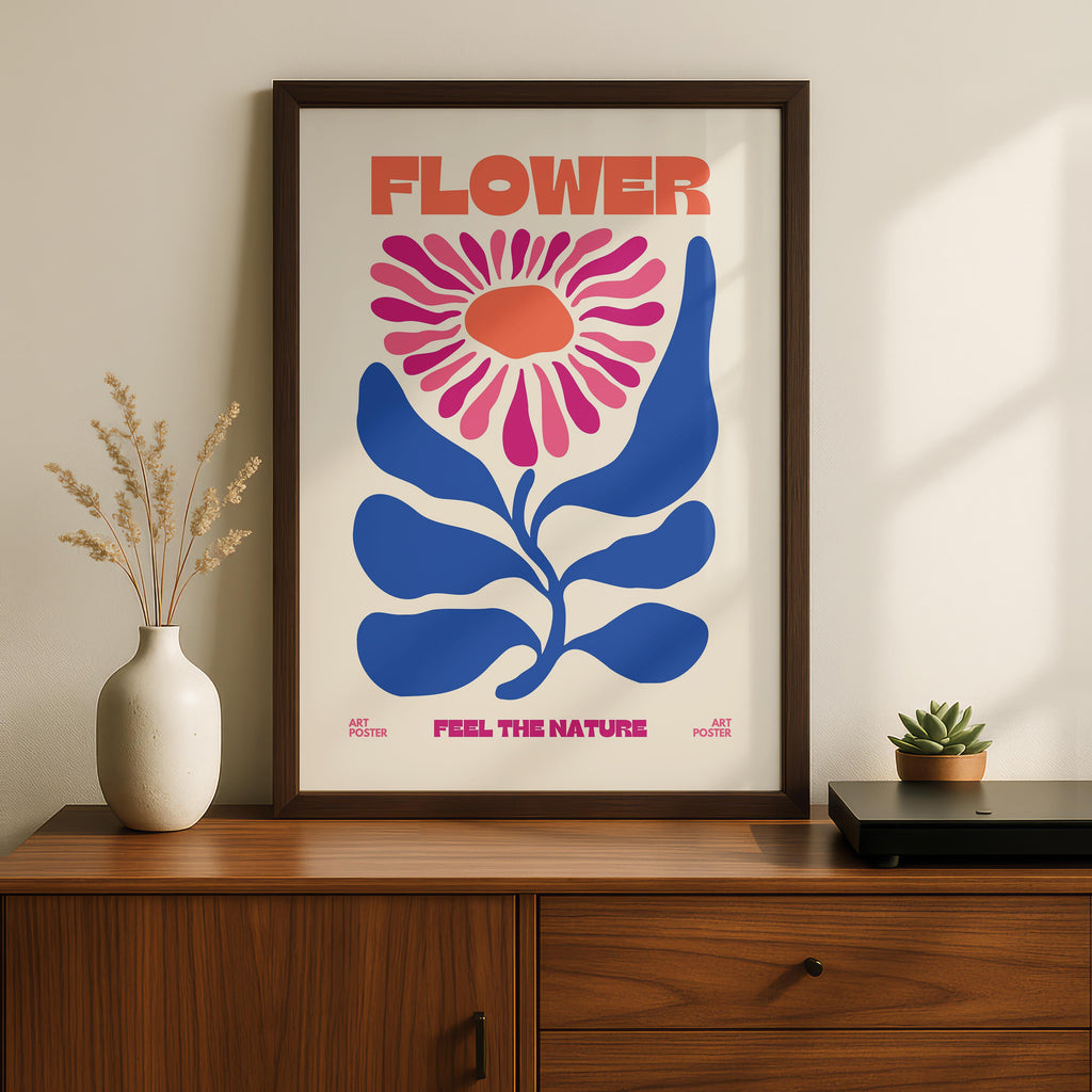 Feel The Nature Abstract Flower Power - Rolled Poster Wall Art Print