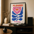 Feel The Nature Abstract Flower Power - Rolled Poster Wall Art Print