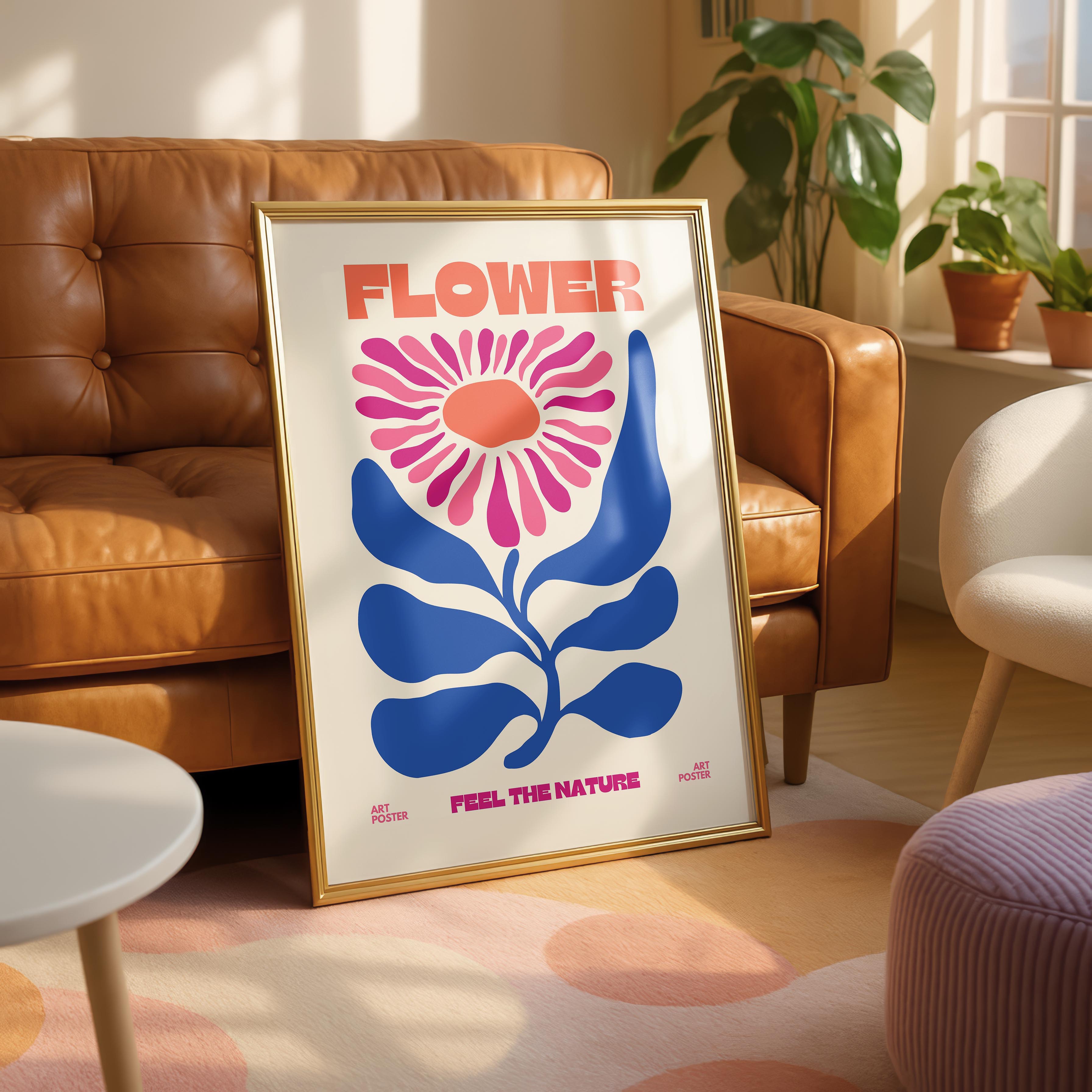 Feel The Nature Abstract Flower Power - Rolled Poster Wall Art Print