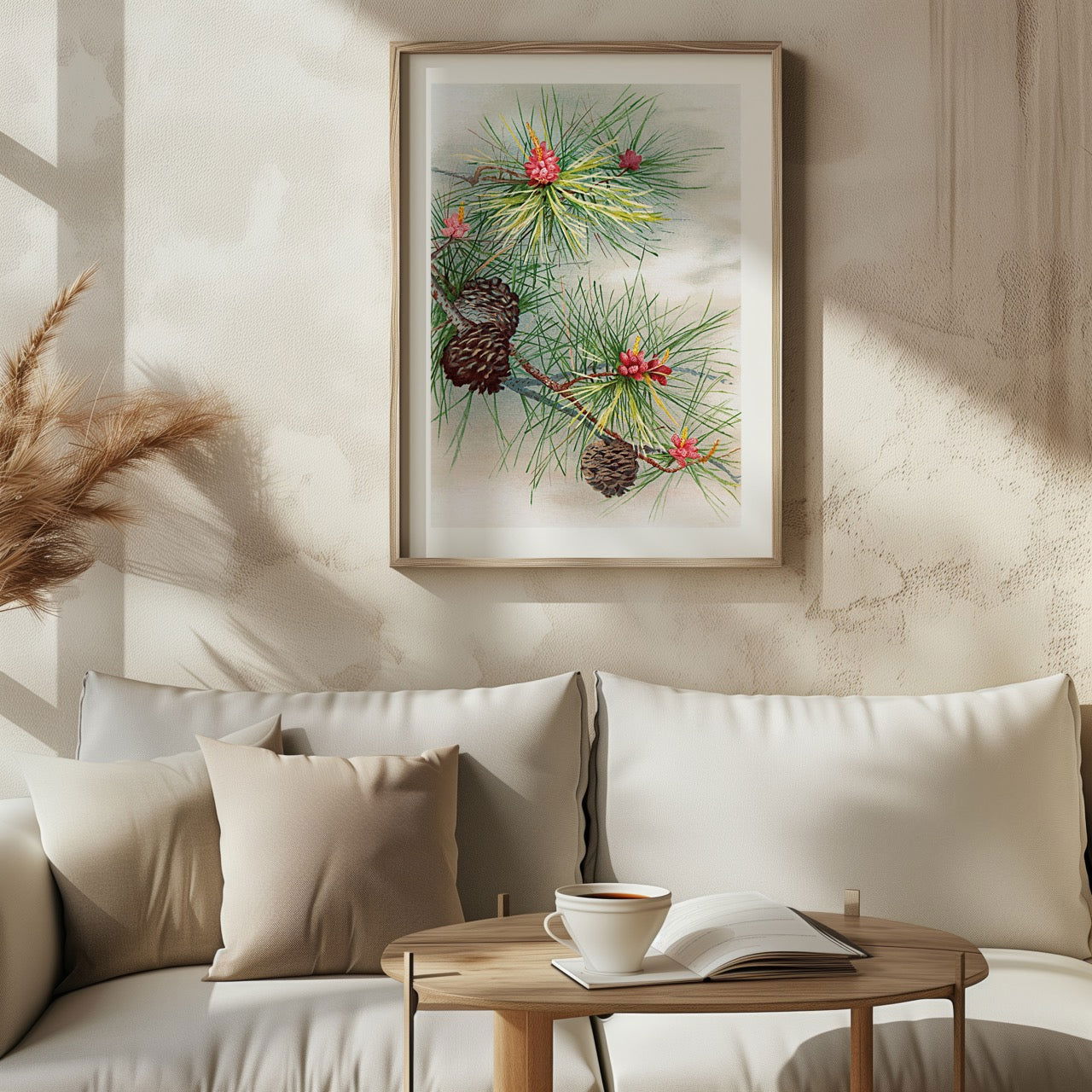 Festive Christmas Holly Leaf Illustration - Rolled Poster Wall Art Print | House Prints