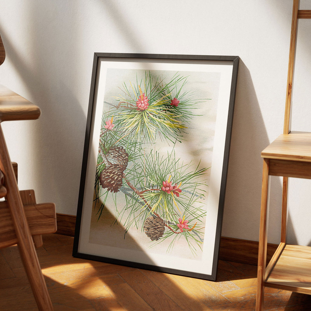 Festive Christmas Holly Leaf Illustration - Rolled Poster Wall Art Print | House Prints