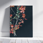 Festive Holly Leaf Decoration - Framed Canvas Wall Art Print | House Prints