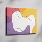 Flowing Abstract Colour Harmony - Framed Canvas Wall Art Print | House Prints