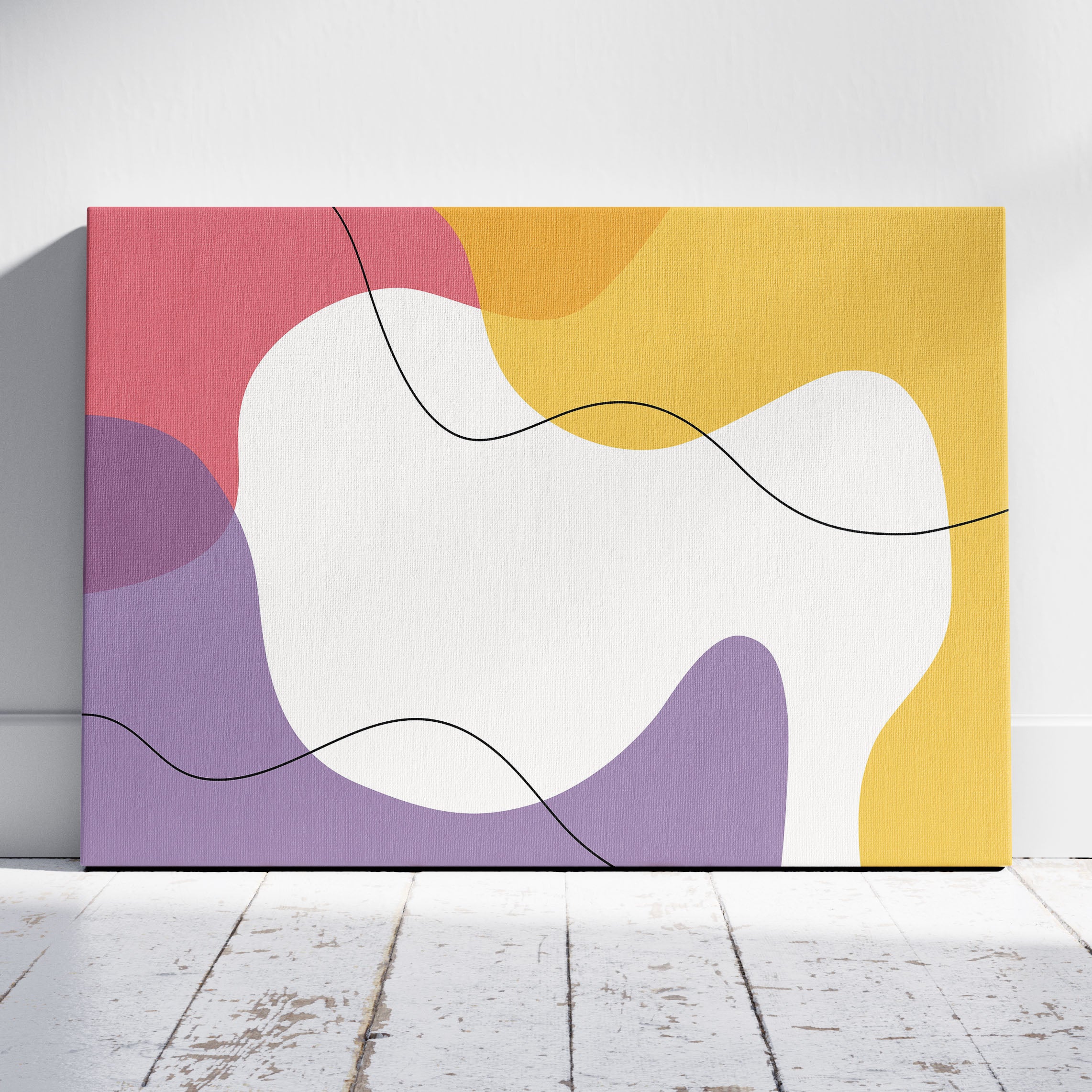Flowing Abstract Colour Harmony - Framed Canvas Wall Art Print | House Prints