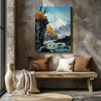Foot of Mount Ashitaka - Hiroaki Takahashi - Framed Canvas Wall Art Print | House Prints