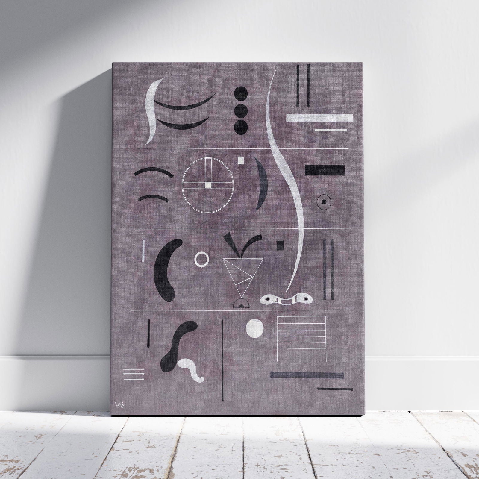 Four Parts - Wassily Kandinsky - Framed Canvas Wall Art Print | House Prints