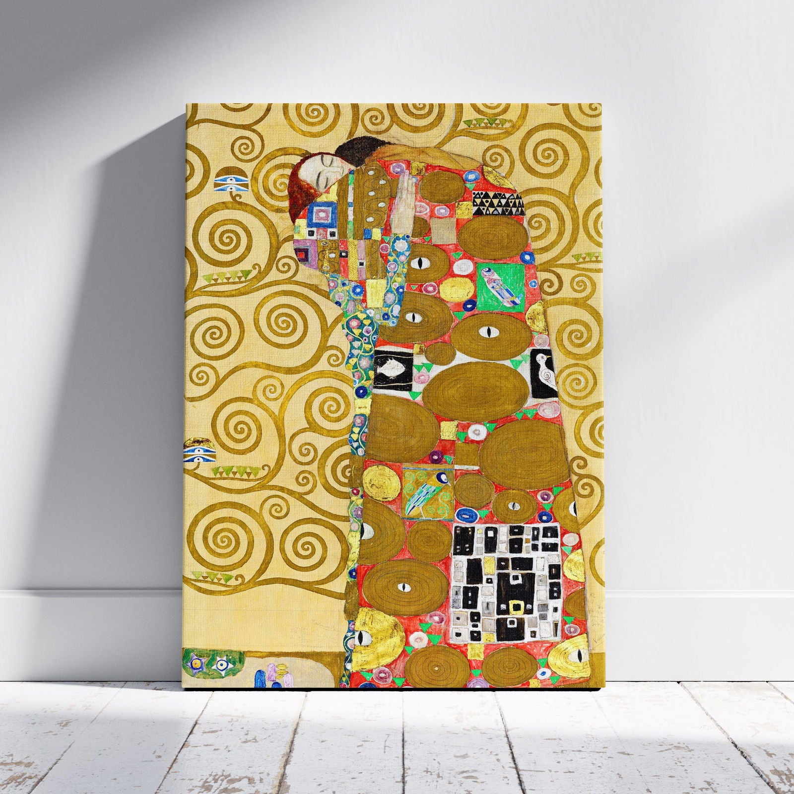 Fulfillment - Gustav Klimt - Framed Canvas Wall Art Print | House Prints