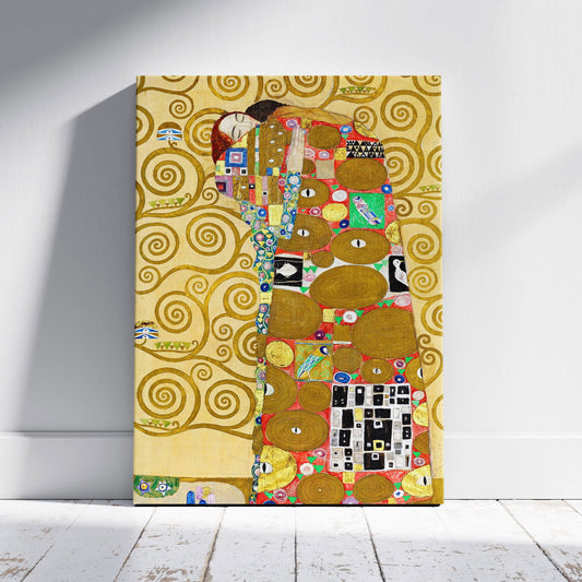 Fulfillment - Gustav Klimt - Framed Canvas Wall Art Print - House Prints