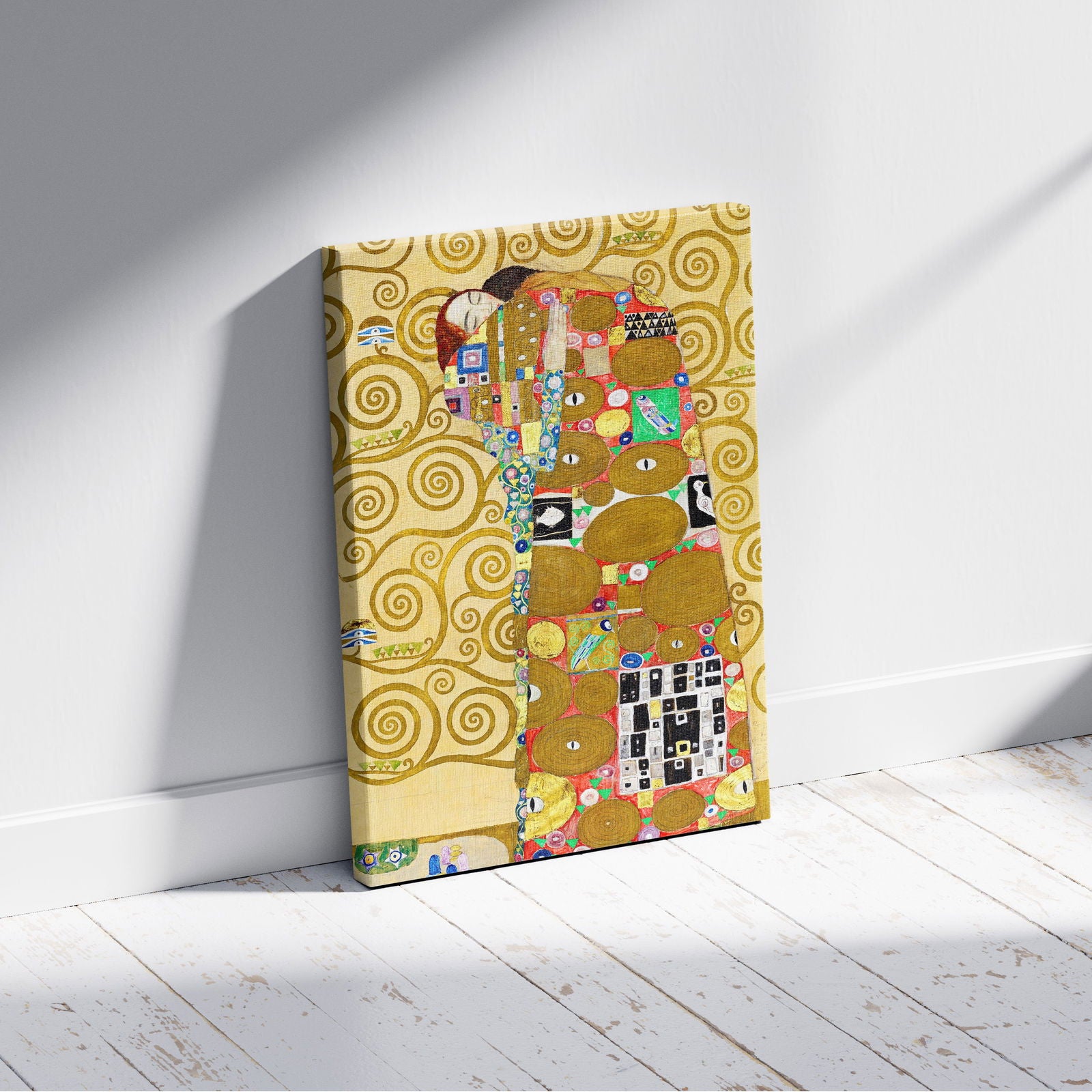 Fulfillment - Gustav Klimt - Framed Canvas Wall Art Print - House Prints