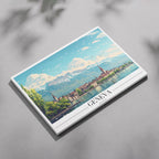 Geneva Switzerland World City Travel Art - Framed Canvas Wall Art Print | House Prints