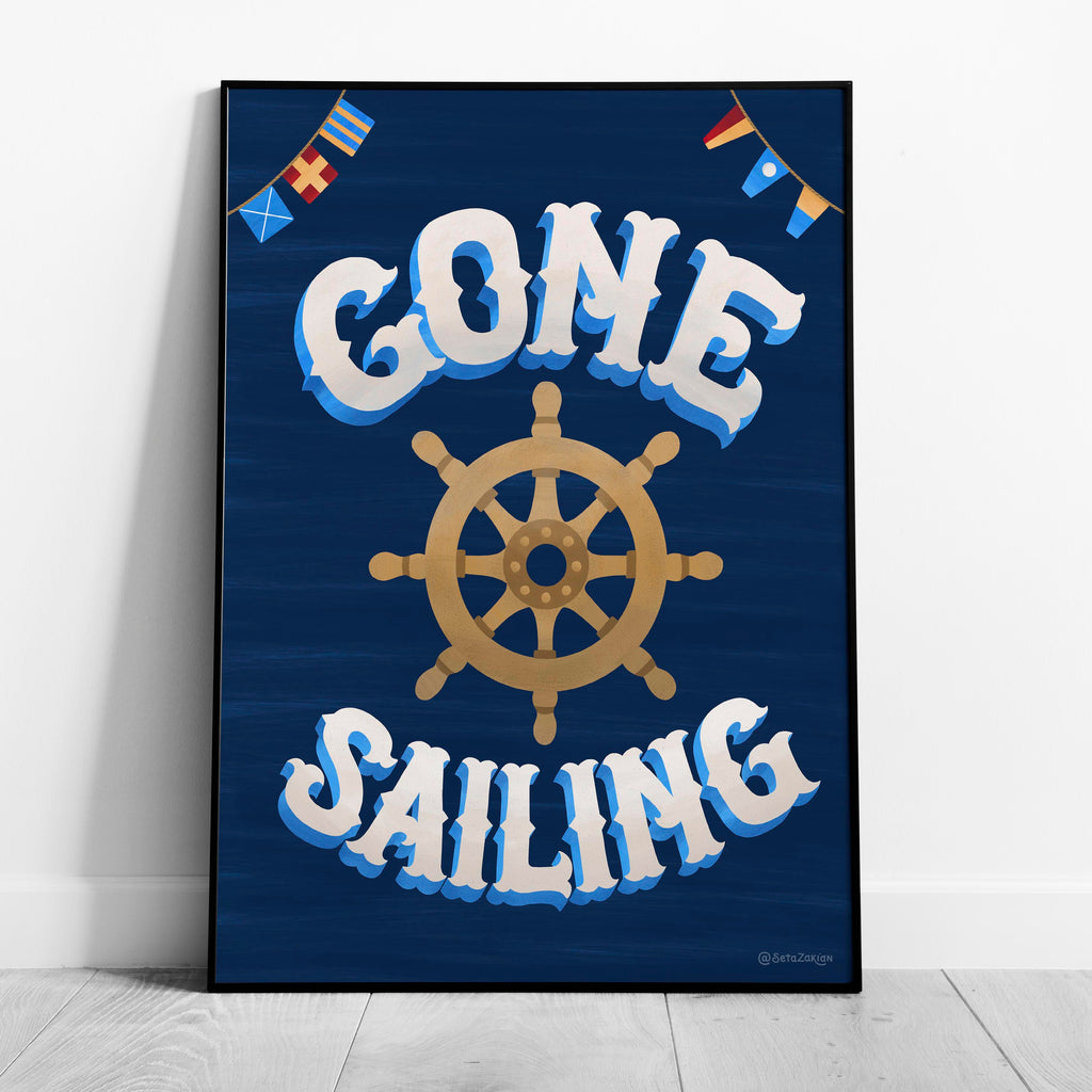 Gone Sailing - Seta Zakian - Rolled Poster Wall Art Print