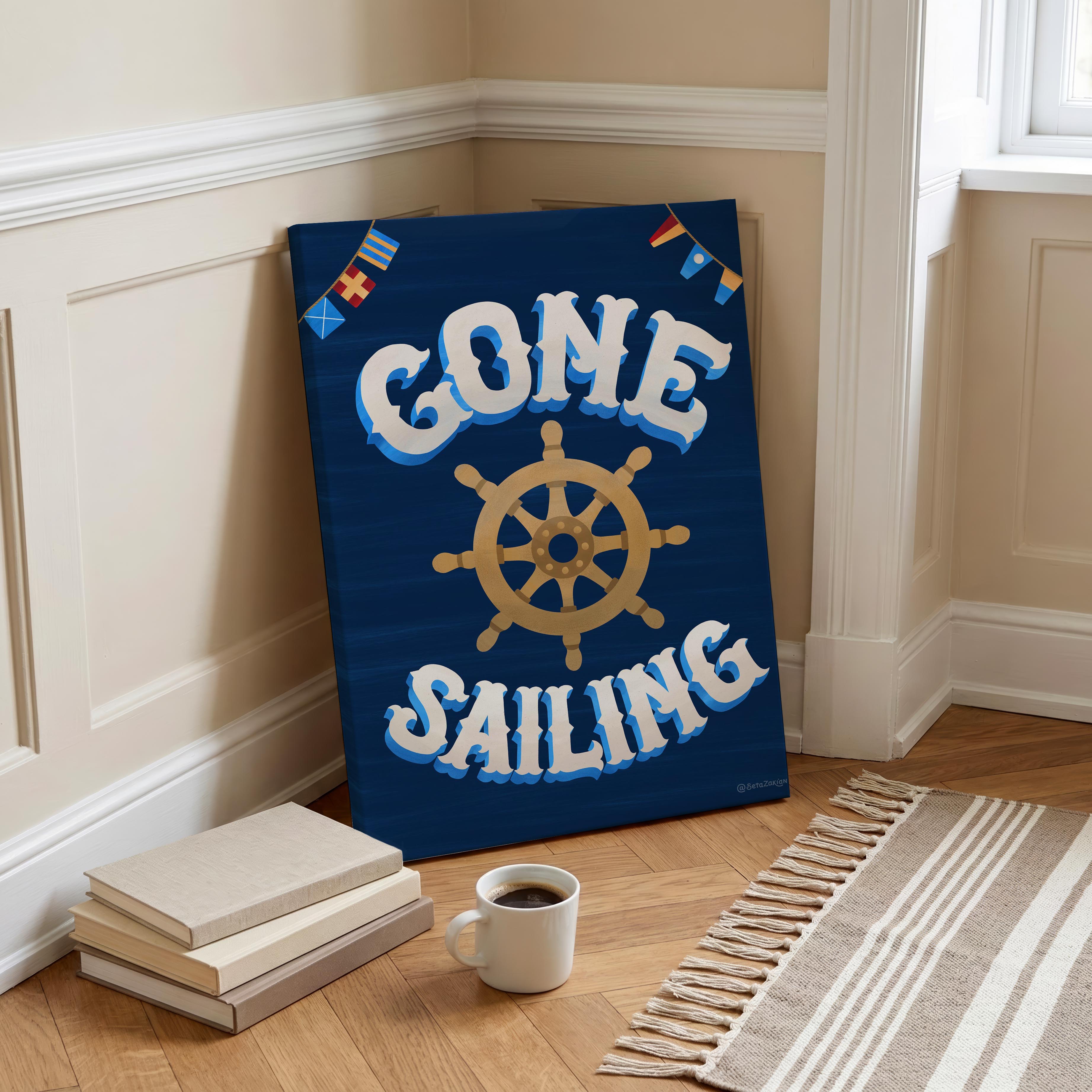 Gone Sailing - Seta Zakian - Framed Canvas Wall Art Print