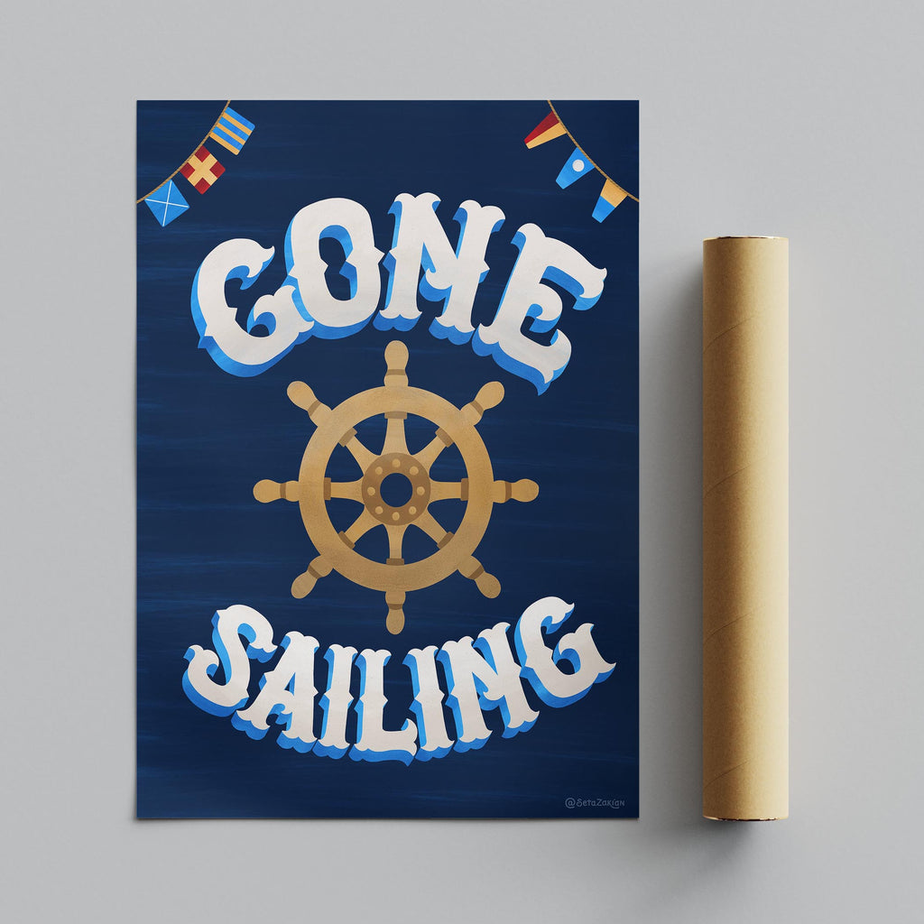 Gone Sailing - Seta Zakian - Rolled Poster Wall Art Print