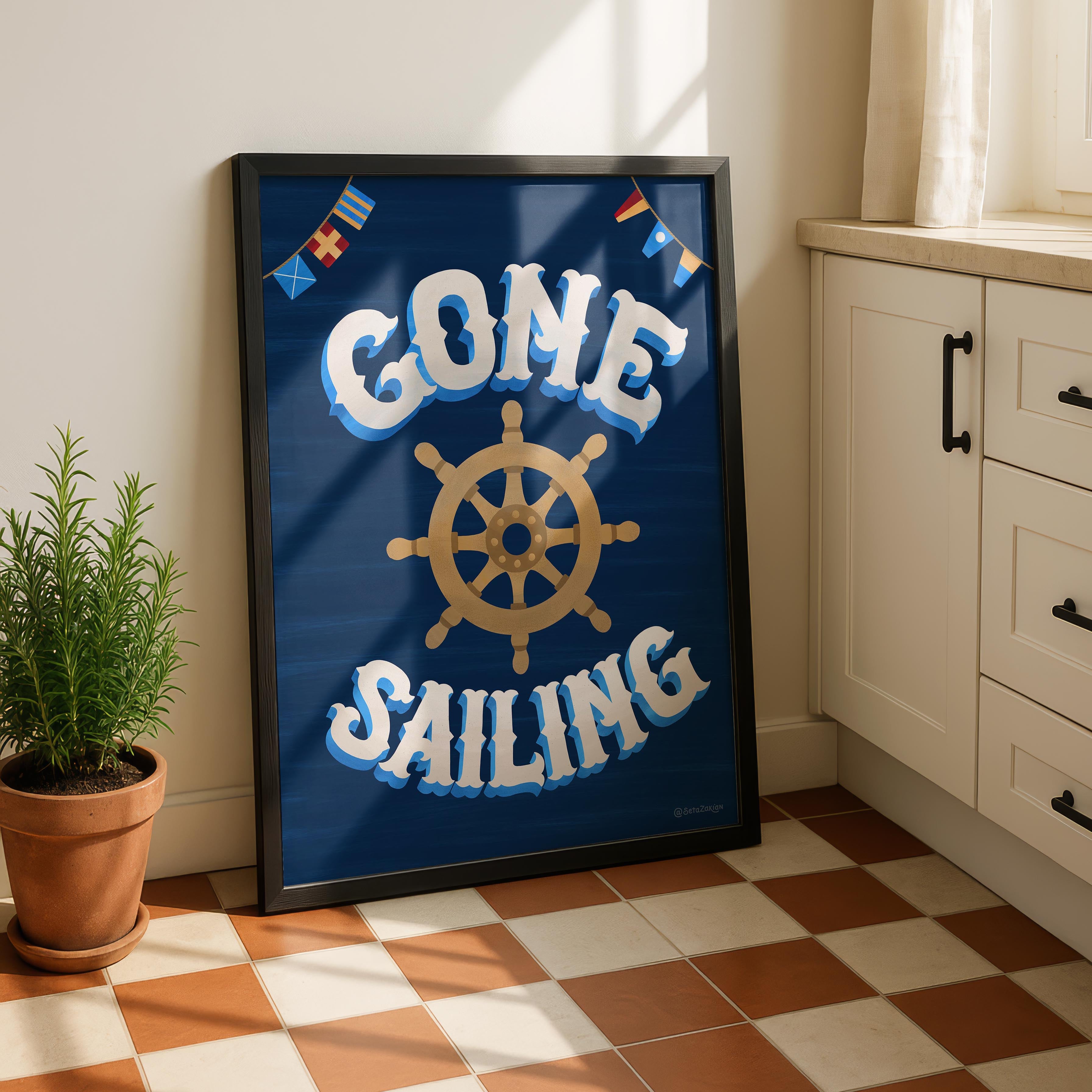Gone Sailing - Seta Zakian - Rolled Poster Wall Art Print