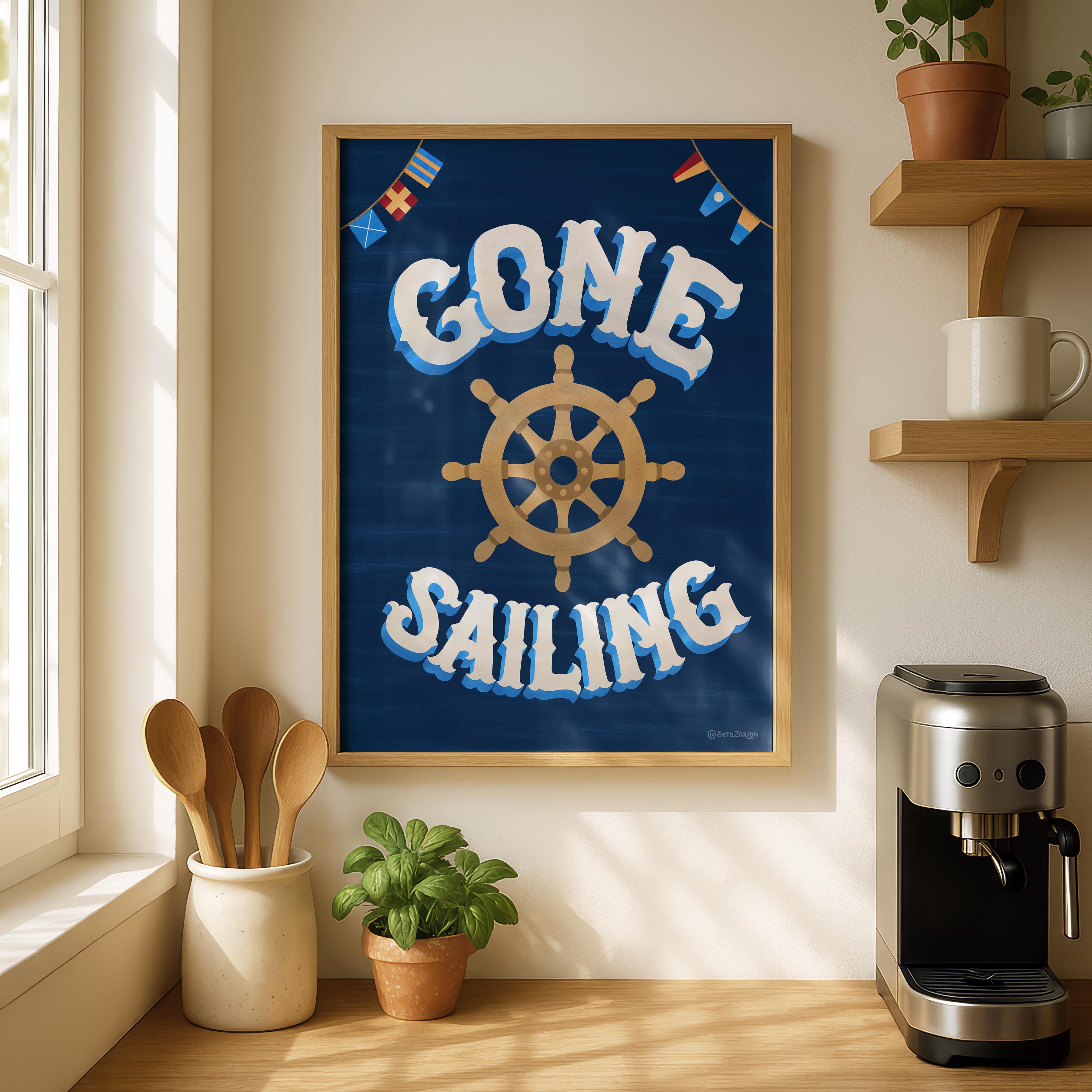 Gone Sailing - Seta Zakian - Rolled Poster Wall Art Print