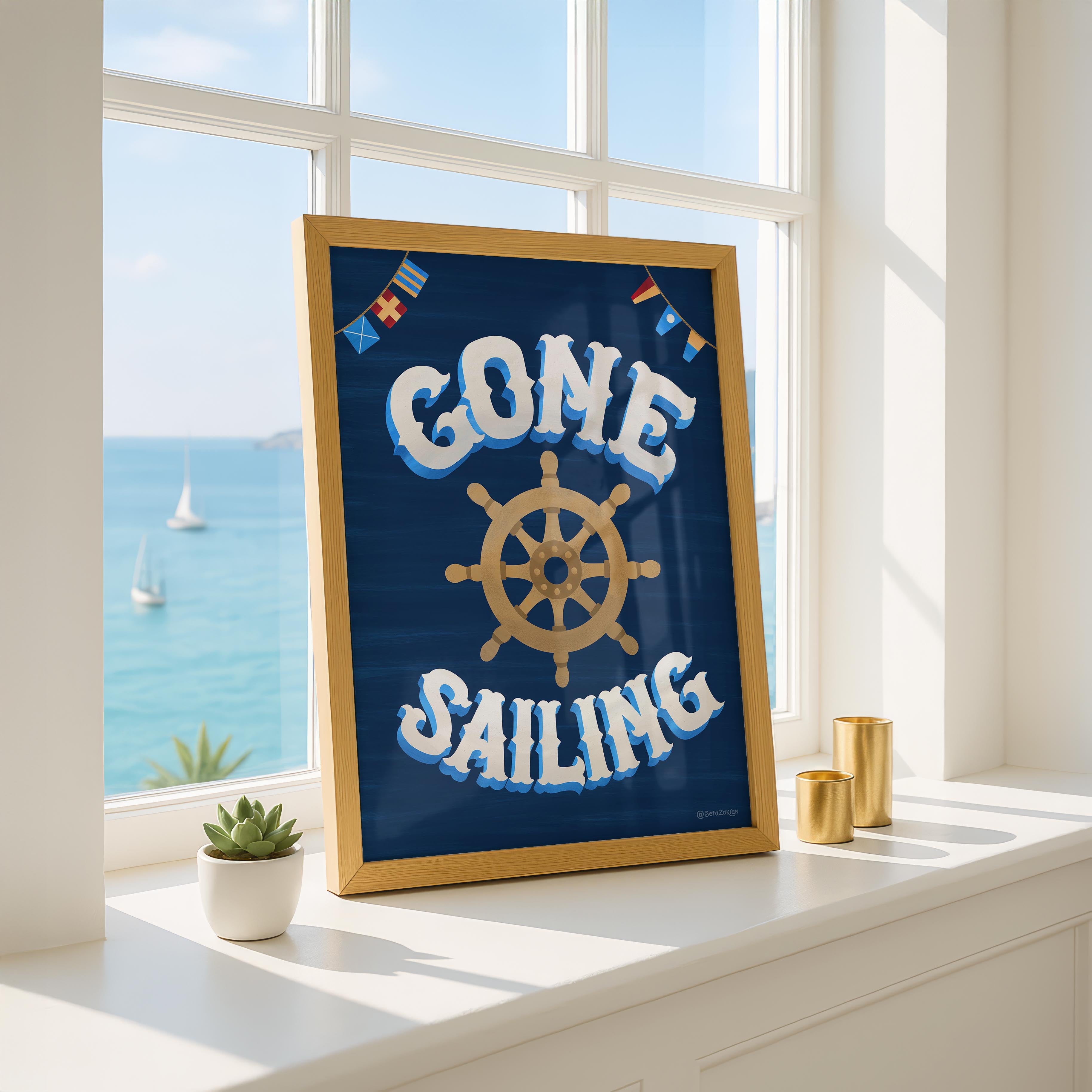 Gone Sailing - Seta Zakian - Rolled Poster Wall Art Print