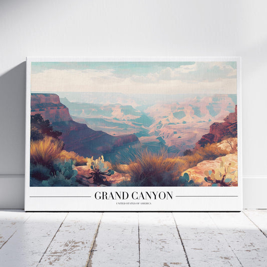Grand Canyon USA Landmark City World Travel - Framed Canvas Wall Art Print - House Prints
