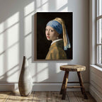 Girl with a Pearl Earring - Johannes Vermeer - Framed Canvas Wall Art Print | House Prints