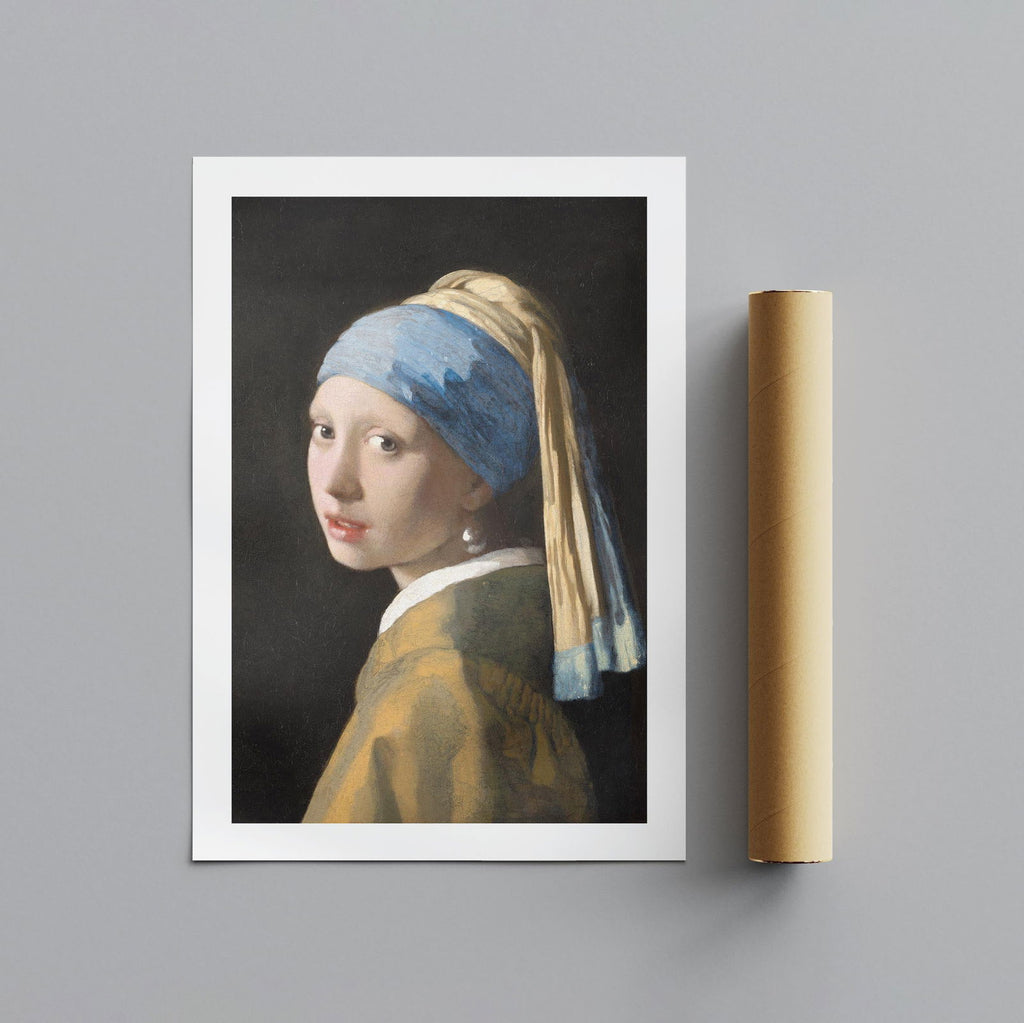 Girl with a Pearl Earring - Johannes Vermeer - Rolled Poster Wall Art Print | House Prints