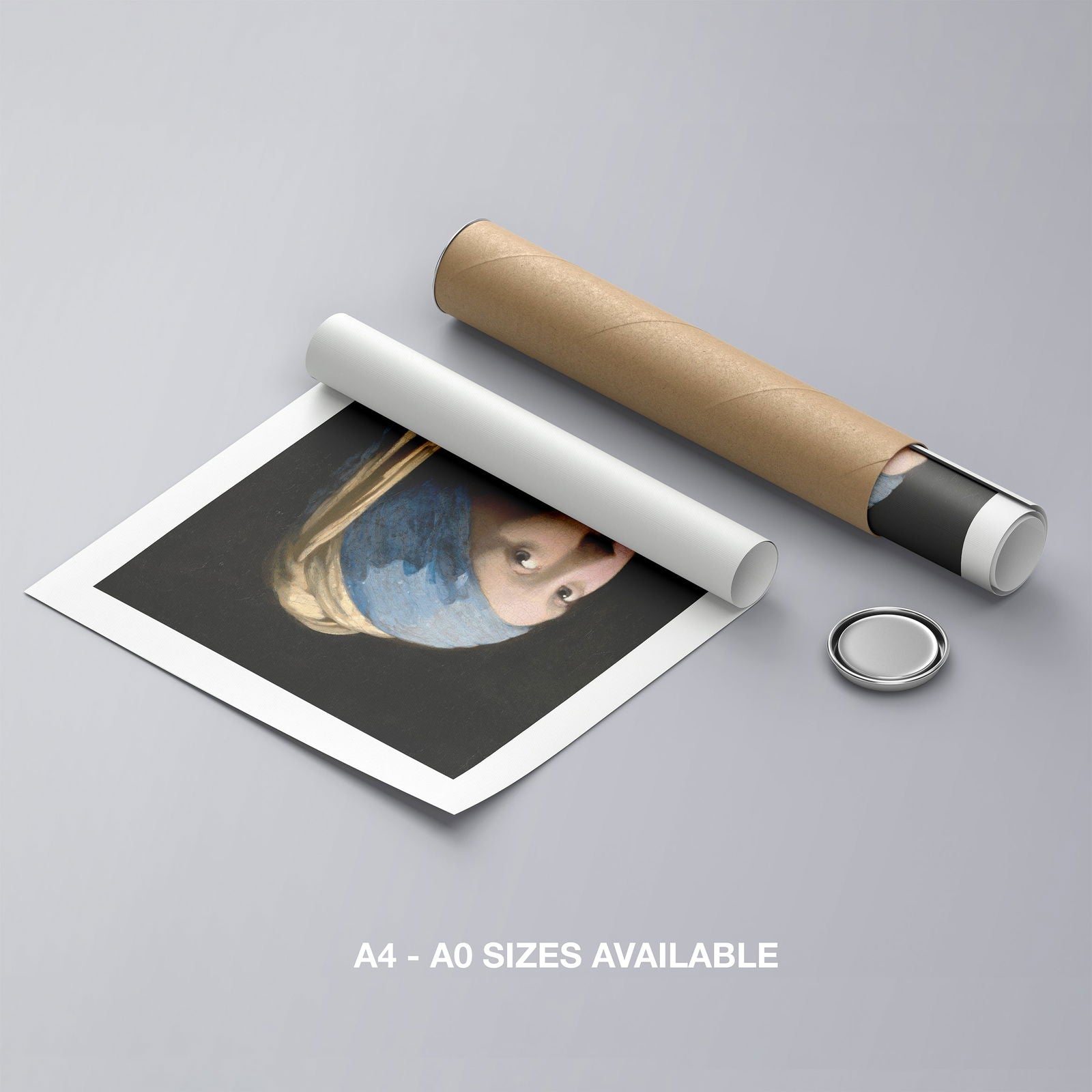 Girl with a Pearl Earring - Johannes Vermeer - Rolled Poster Wall Art Print | House Prints
