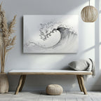 Graceful Wave in Motion - Framed Canvas Wall Art Print | House Prints