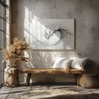 Graceful Wave in Motion - Framed Canvas Wall Art Print | House Prints
