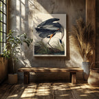 Great Blue Heron Of America - John James Audubon - Framed Canvas Wall Art Print | House Prints