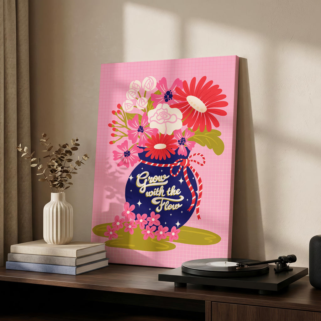 Grow With The Flow - Rosalinde Clara - Framed Canvas Wall Art Print | House Prints