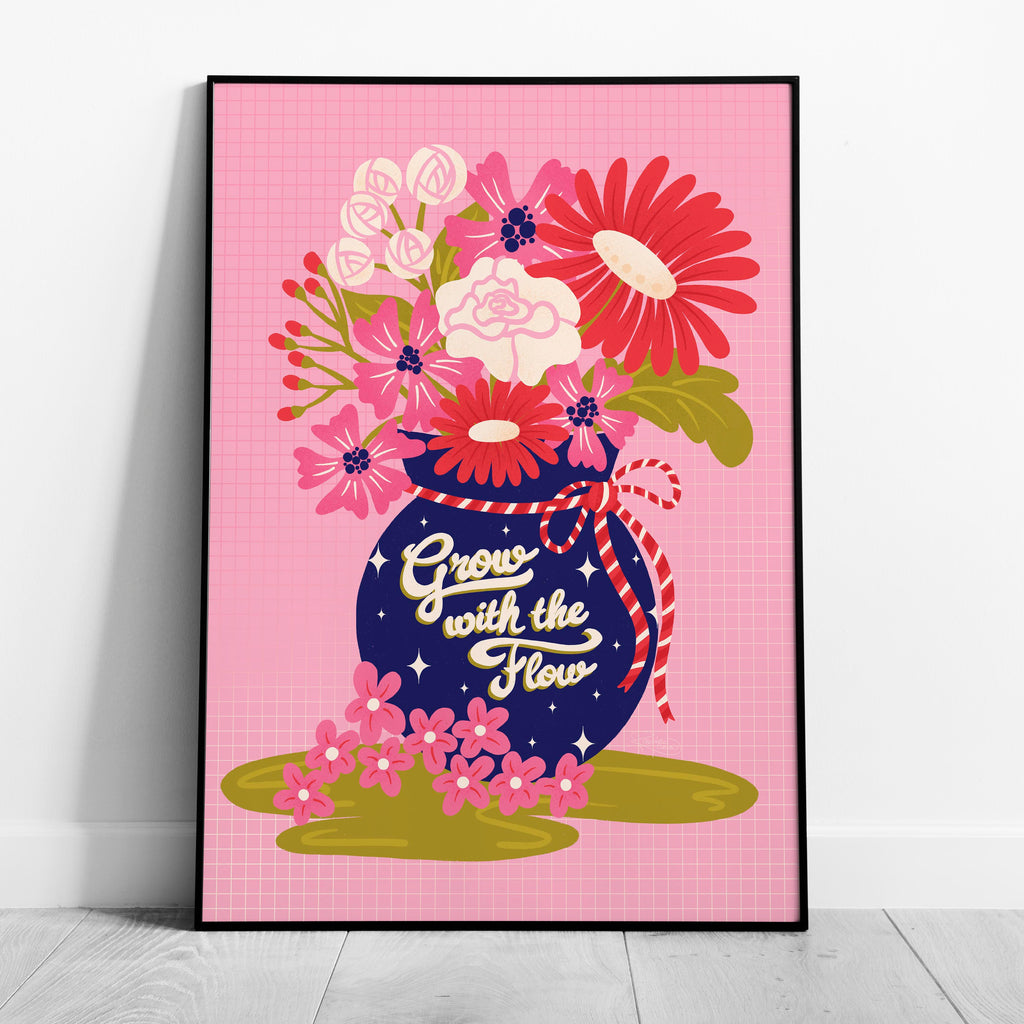Grow With The Flow - Rosalinde Clara - Rolled Poster Wall Art Print | House Prints