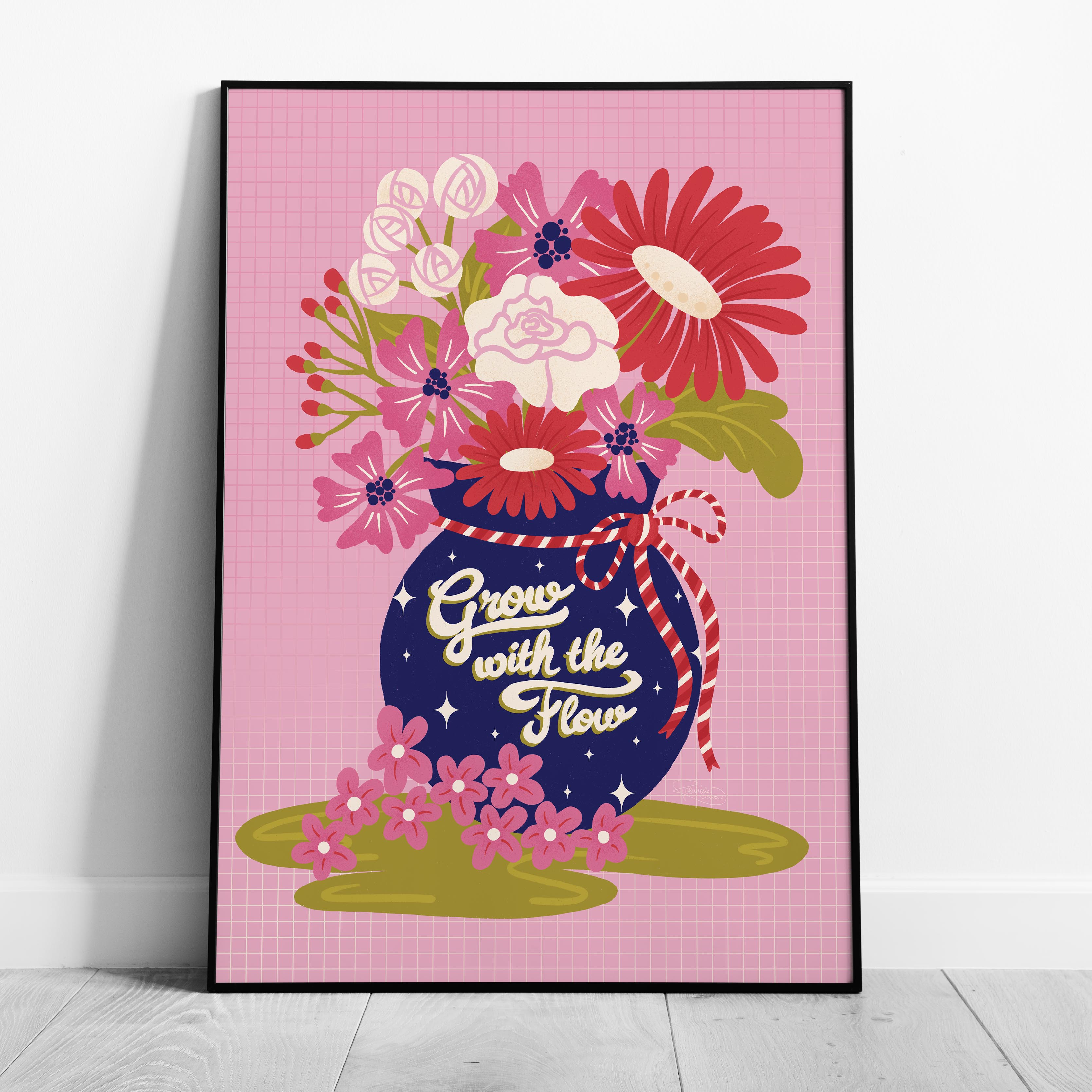 Grow With The Flow - Rosalinde Clara - Rolled Poster Wall Art Print | House Prints