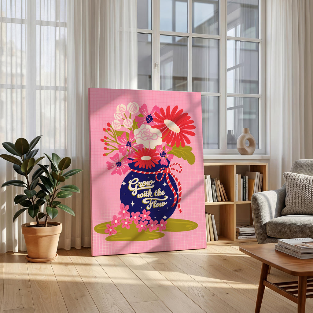 Grow With The Flow - Rosalinde Clara - Framed Canvas Wall Art Print | House Prints