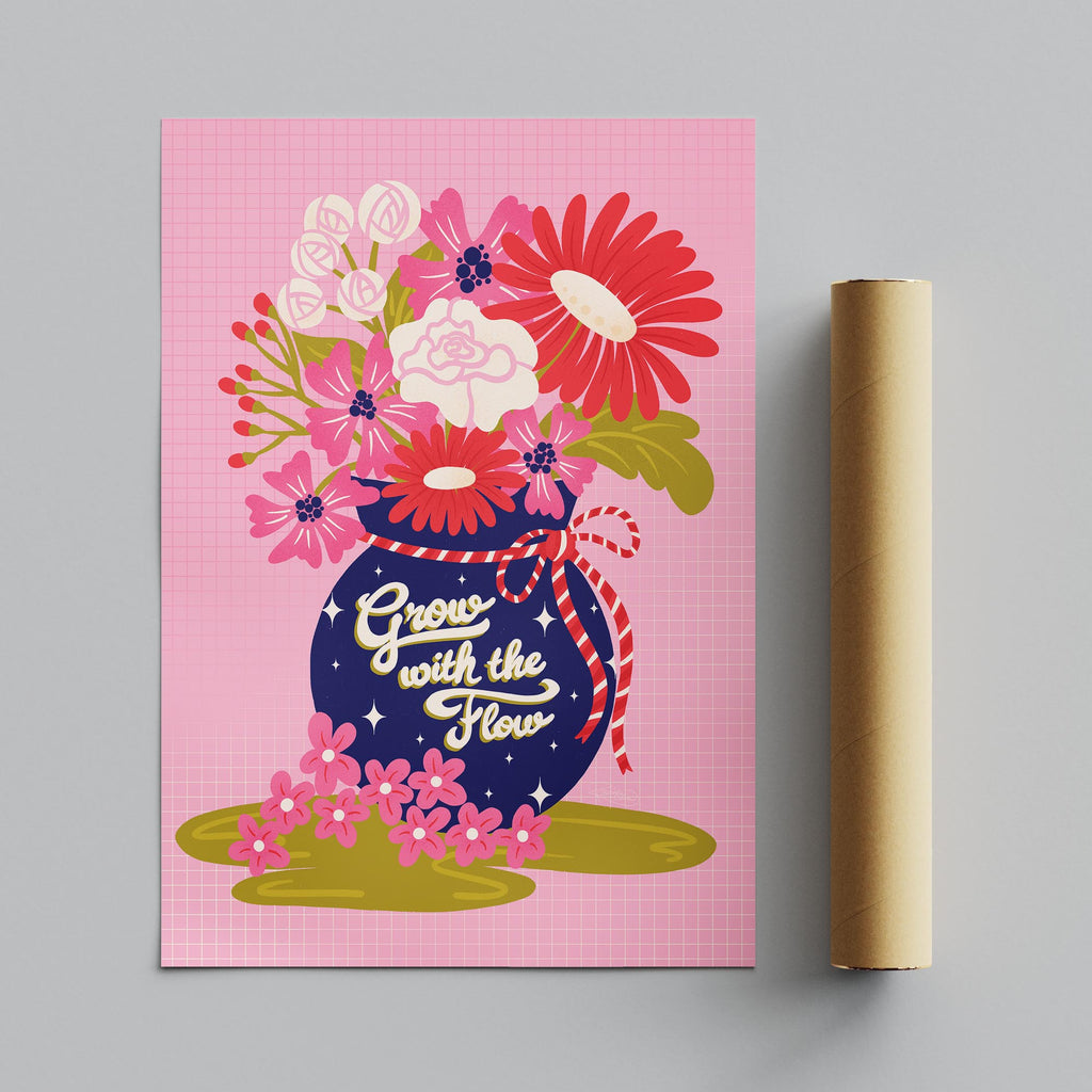 Grow With The Flow - Rosalinde Clara - Rolled Poster Wall Art Print | House Prints