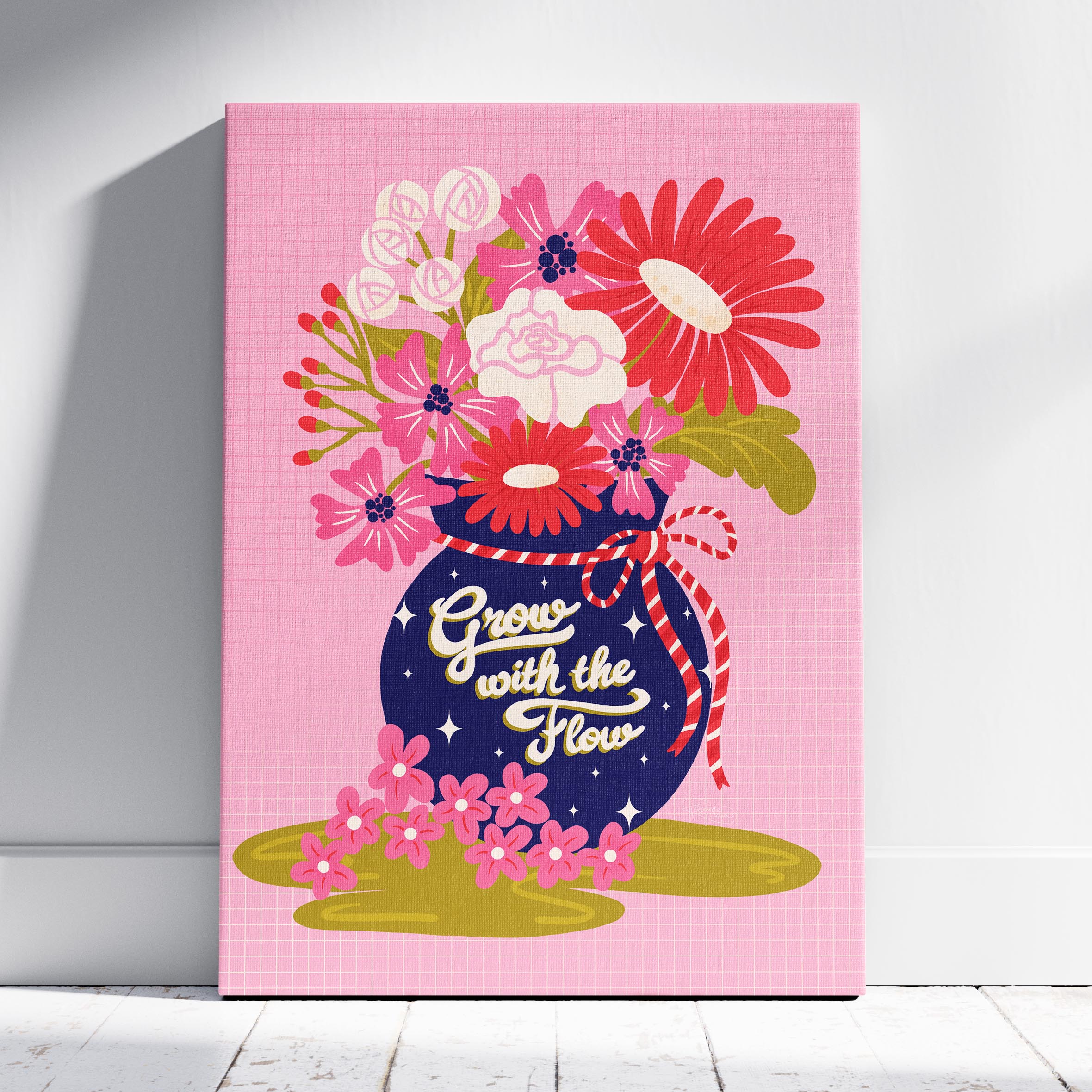Grow With The Flow - Rosalinde Clara - Framed Canvas Wall Art Print | House Prints