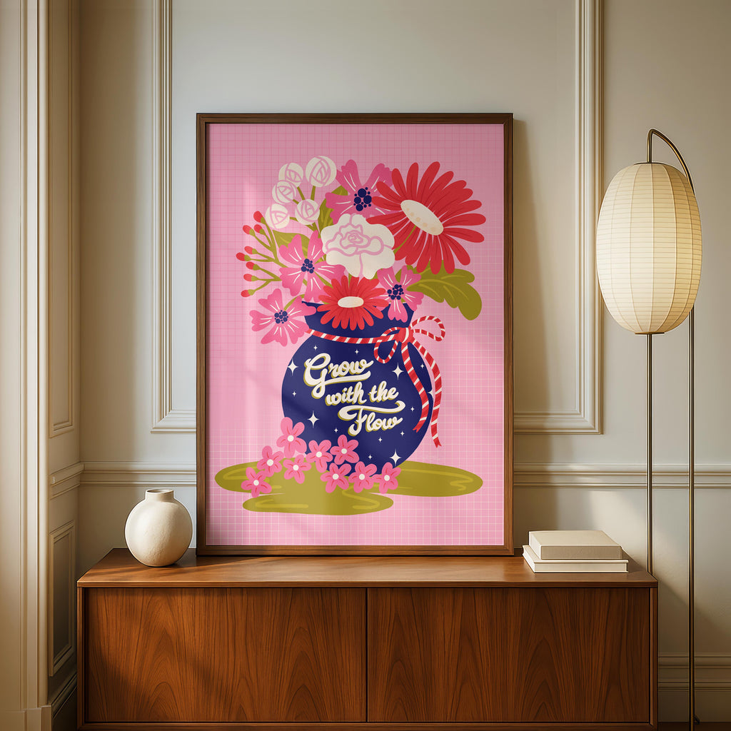 Grow With The Flow - Rosalinde Clara - Rolled Poster Wall Art Print | House Prints