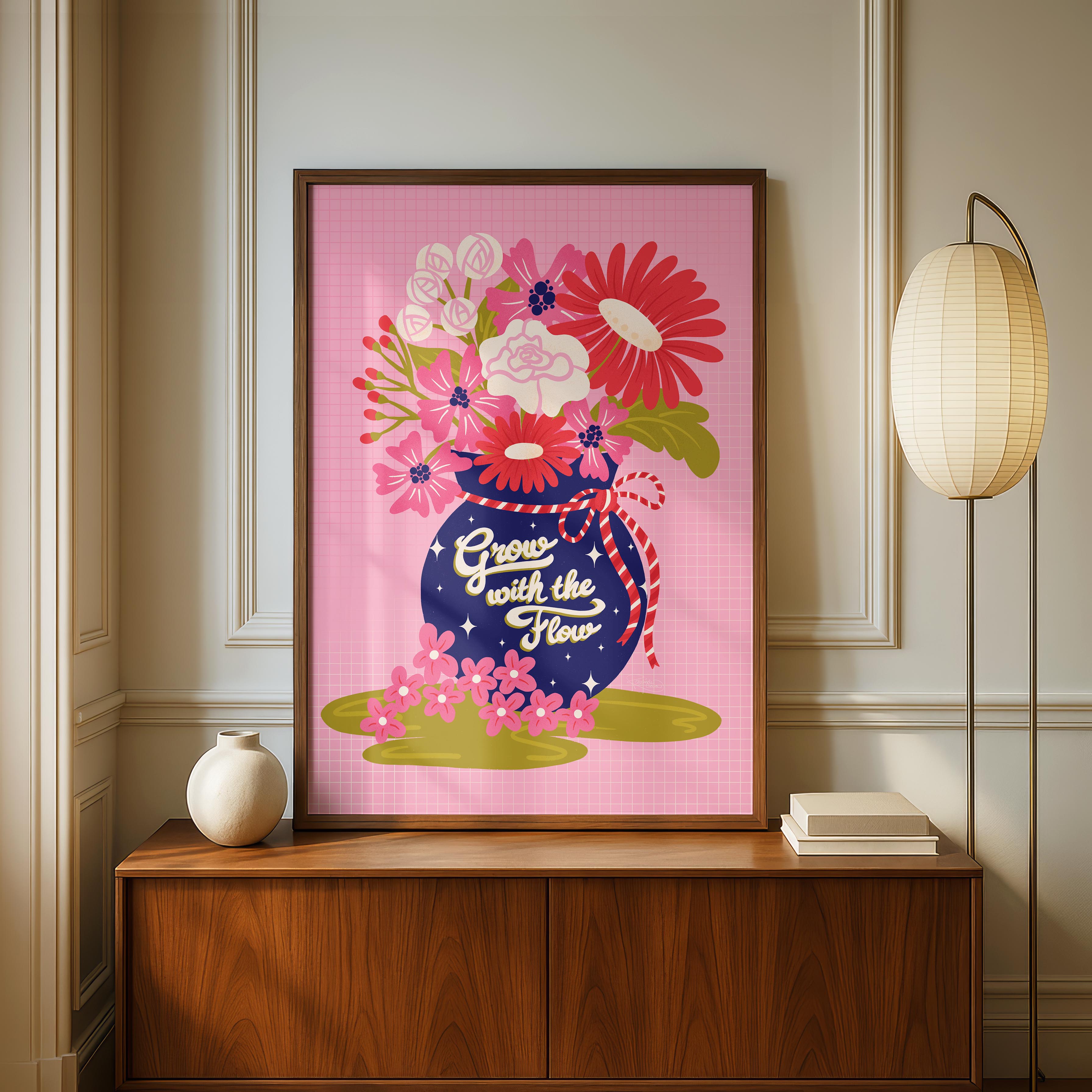 Grow With The Flow - Rosalinde Clara - Rolled Poster Wall Art Print | House Prints
