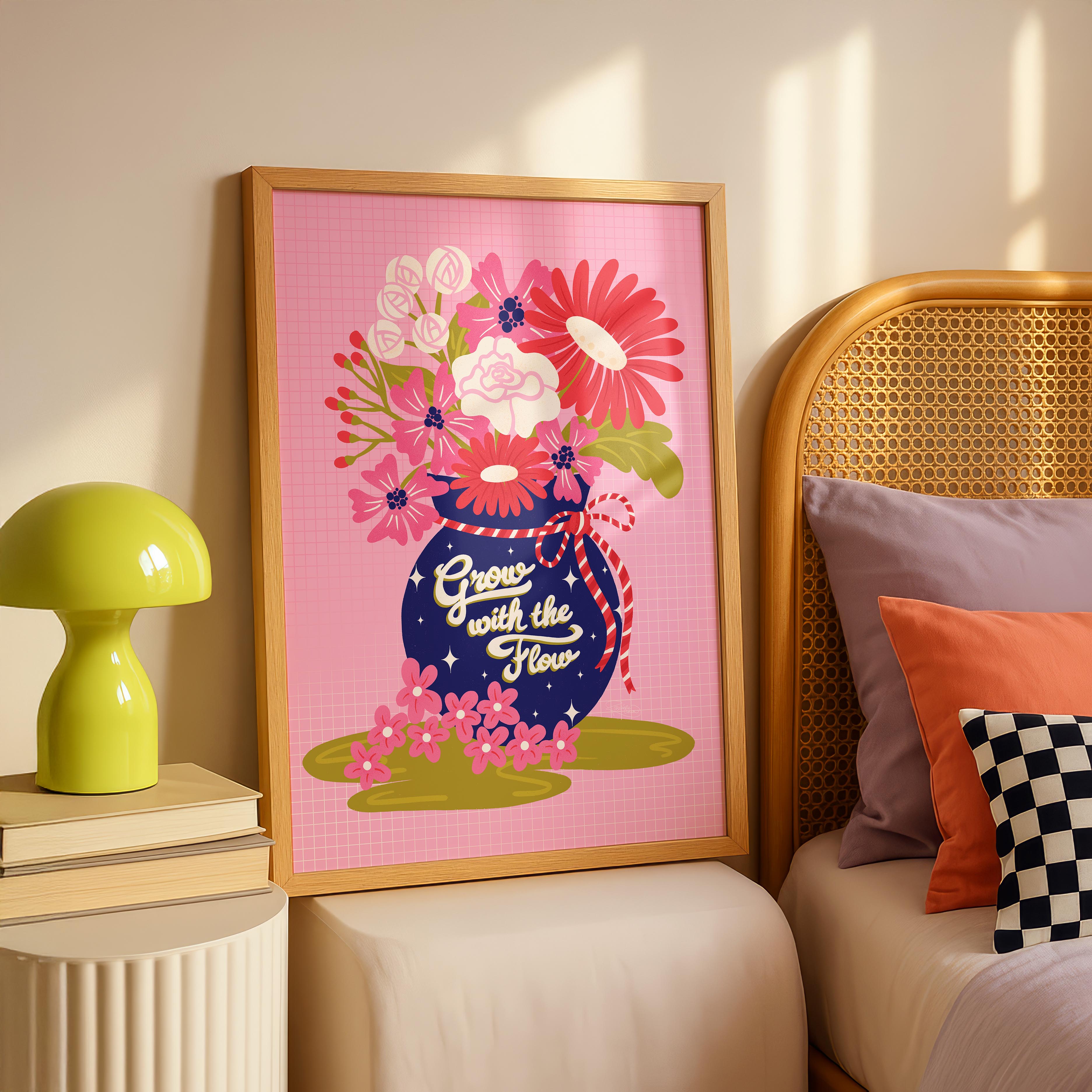 Grow With The Flow - Rosalinde Clara - Rolled Poster Wall Art Print | House Prints