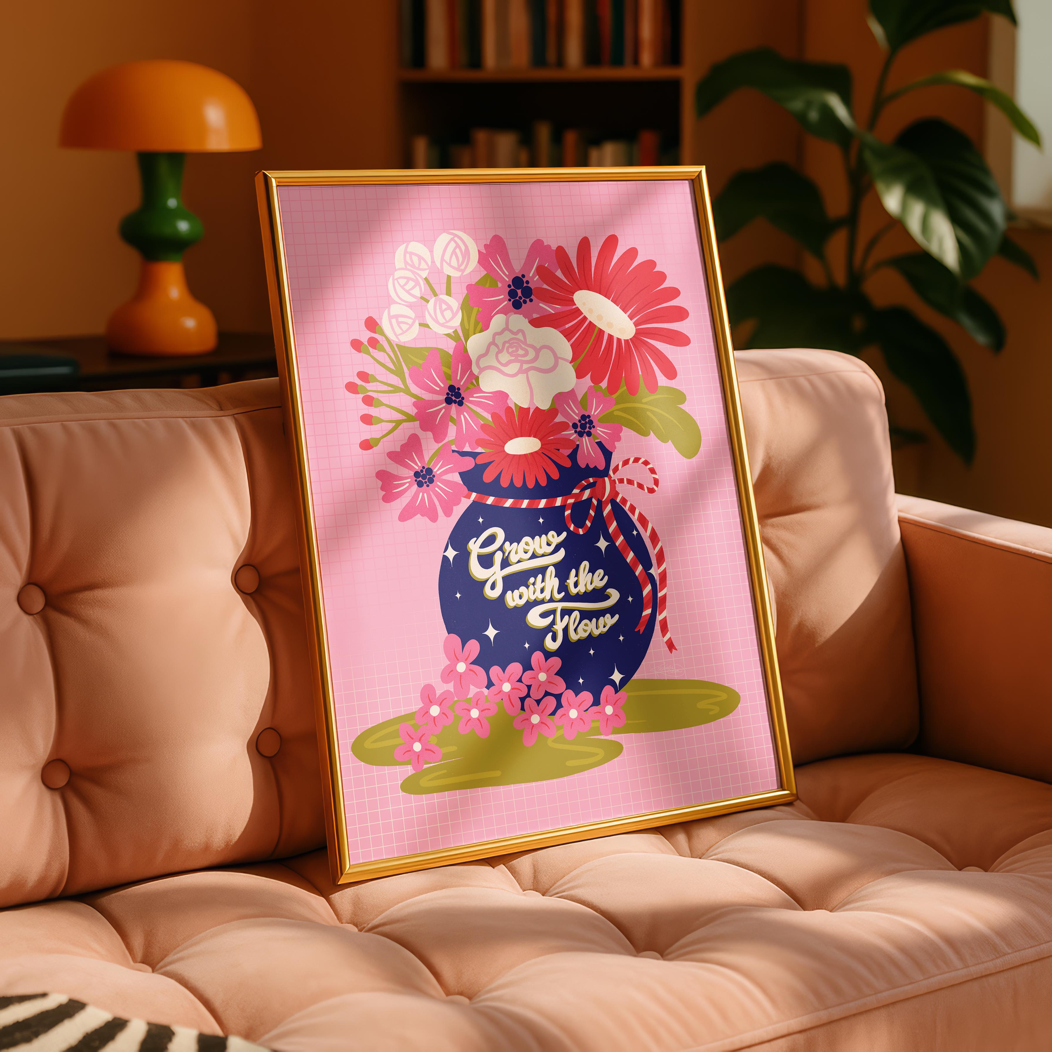 Grow With The Flow - Rosalinde Clara - Rolled Poster Wall Art Print | House Prints