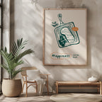 Happiness Can Be Fried Kitchen Cooking - Rolled Poster Wall Art Print | House Prints