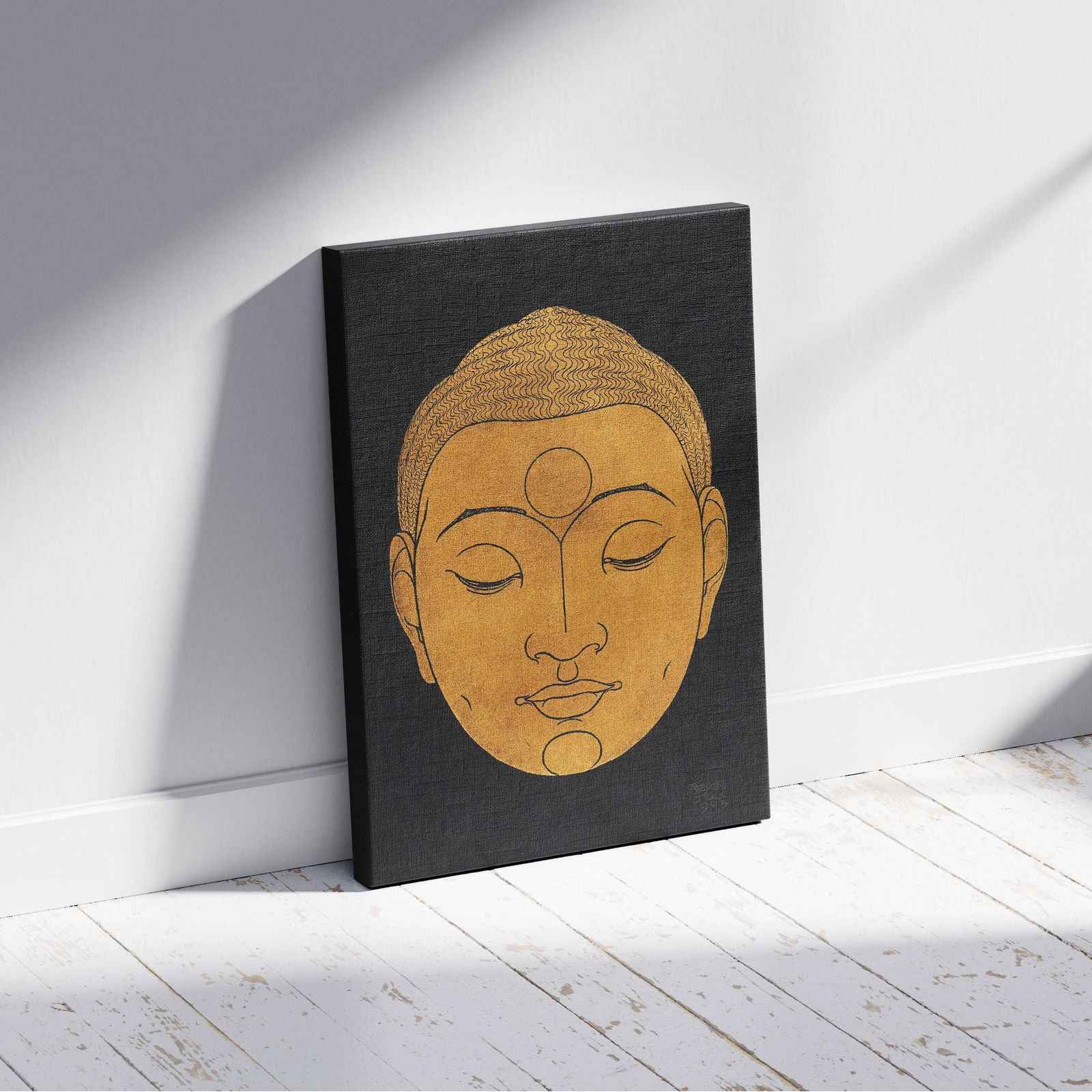 Head of Buddha - Reijer Stolk - Framed Canvas Wall Art Print | House Prints