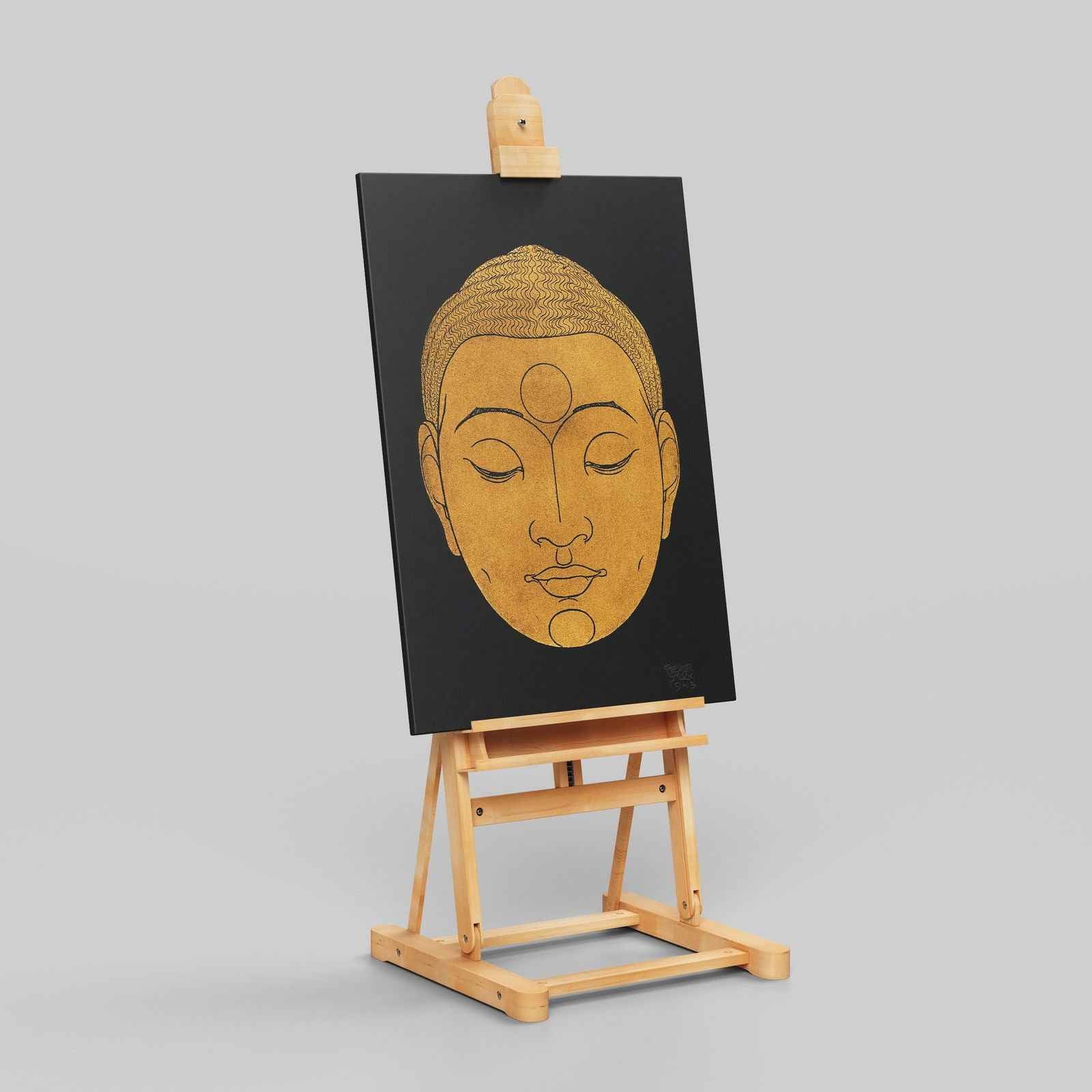 Head of Buddha - Reijer Stolk - Framed Canvas Wall Art Print | House Prints