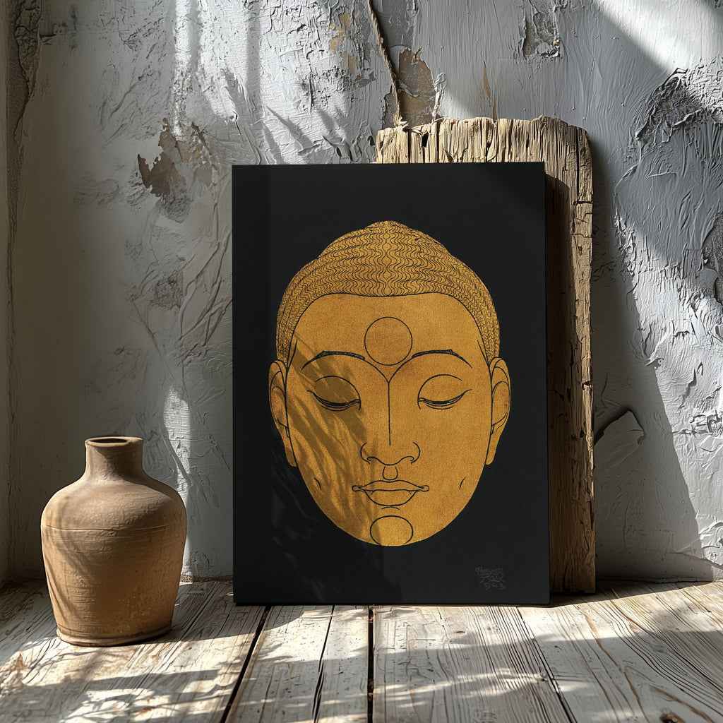 Head of Buddha - Reijer Stolk - Framed Canvas Wall Art Print | House Prints